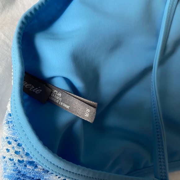 Aerie blue halter bathing suit top - Picture 4 of 4